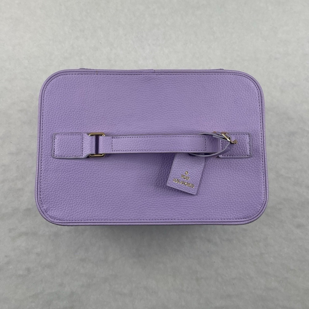 Truly Beauty Amalfi Luxury Travel Trunk Lilac Vegan Leather Makeup Case New - Picture 5 of 7